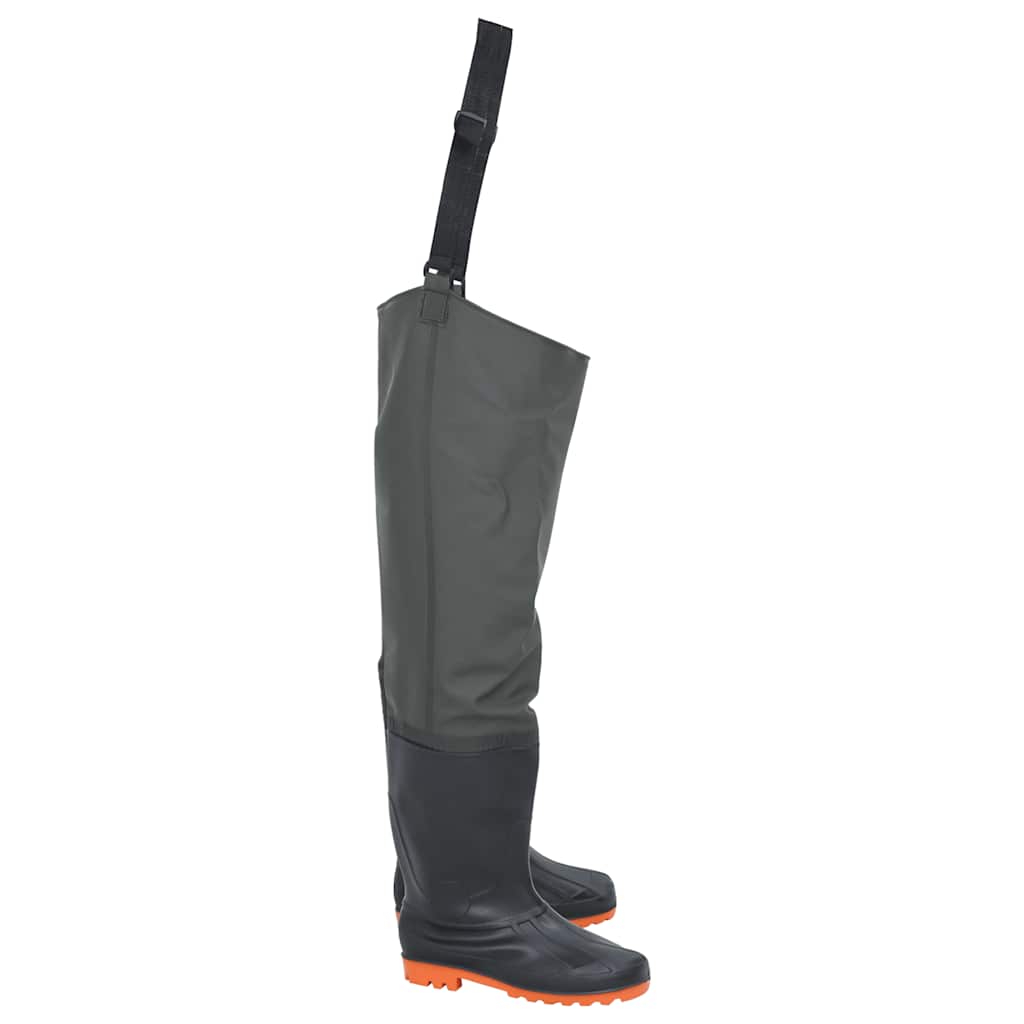 Botas pesqueros de Vidaxl tamaño 44 verde oscuro