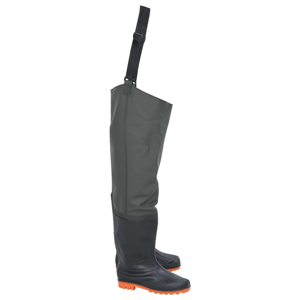 Botas pesqueros de Vidaxl tamaño 46 verde oscuro