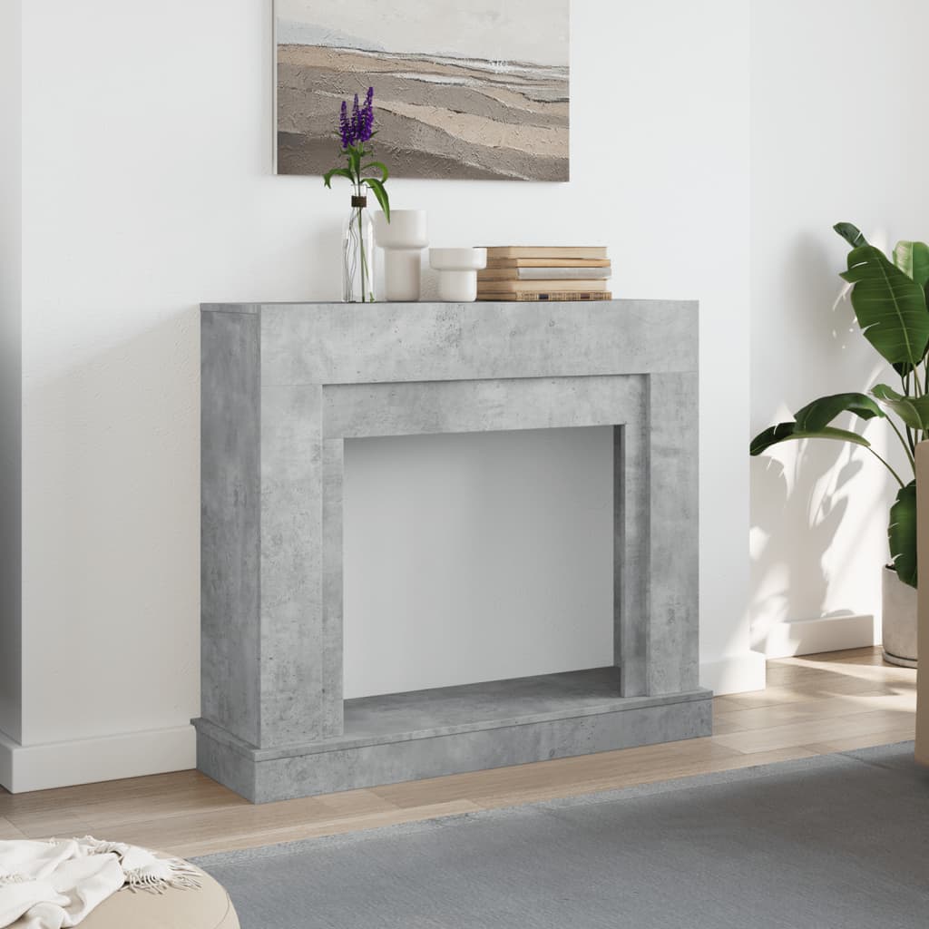 Vidaxx marco para chimenea 100x30x87,5 cm madera contrachapada hormigón gris