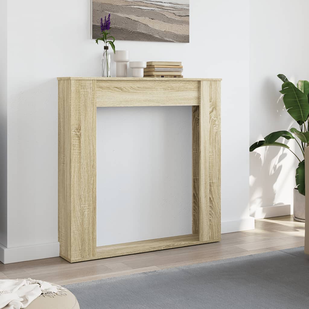 Marco de chimenea VidaXL 100x20x100 cm de madera contrachapada color roble sonoma