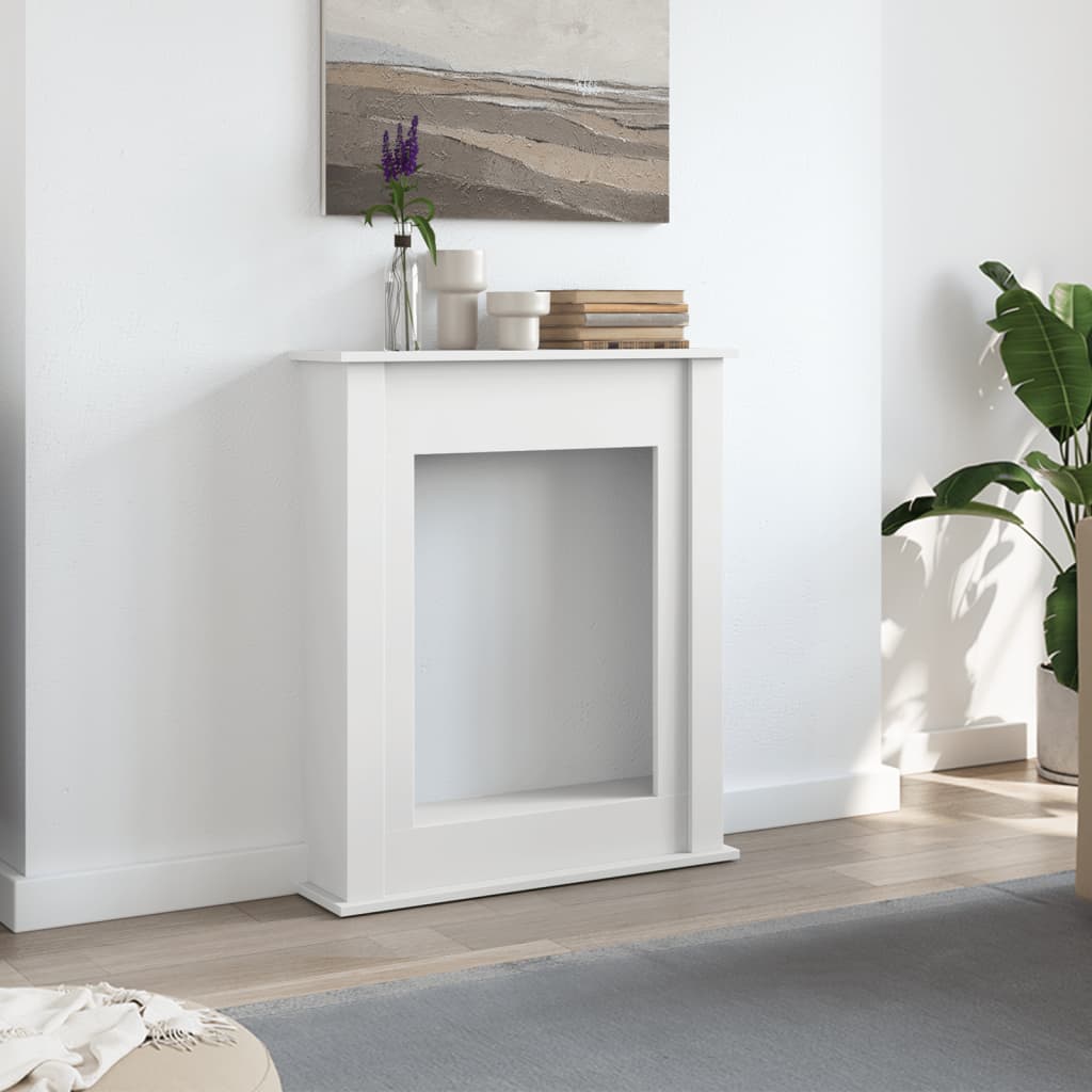 Marco de chimenea Vidaxx 75x20x87,5 cm de madera contrachapada blanco