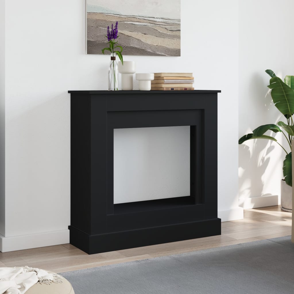 Vidaxx marco para chimenea 90x30x90 cm madera procesada negro