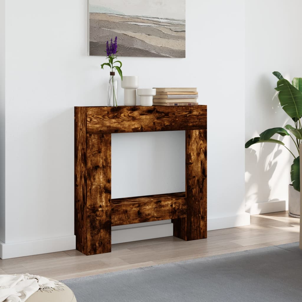 Marco de chimenea Vidaxx 81x18x82 cm madera procesada, roble ahumado