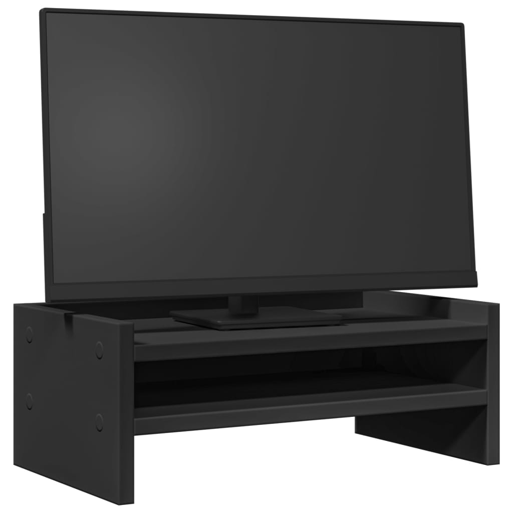 Vidaxl Monitor Stand 42x24x16 cm Black in legno elaborato