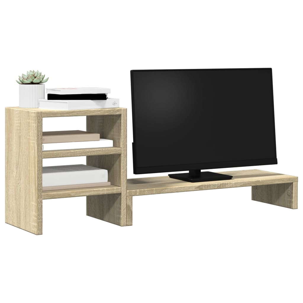 Stand Vidaxl Monitor con Organizzatore Desk-Organizzatore Oak Sonoma Elaborato