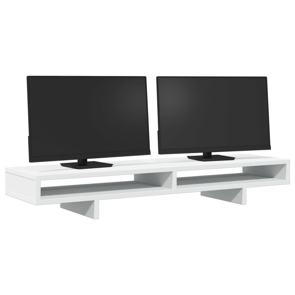 Vidaxl Monitor Standard 100x27x15 cm de madera procesada blanca