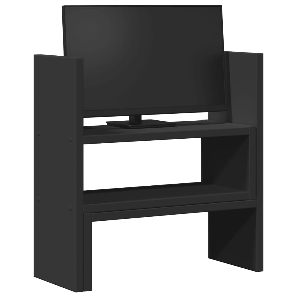 Vidaxl Bureau Organizer 40x17x41 cm de madera procesada negra