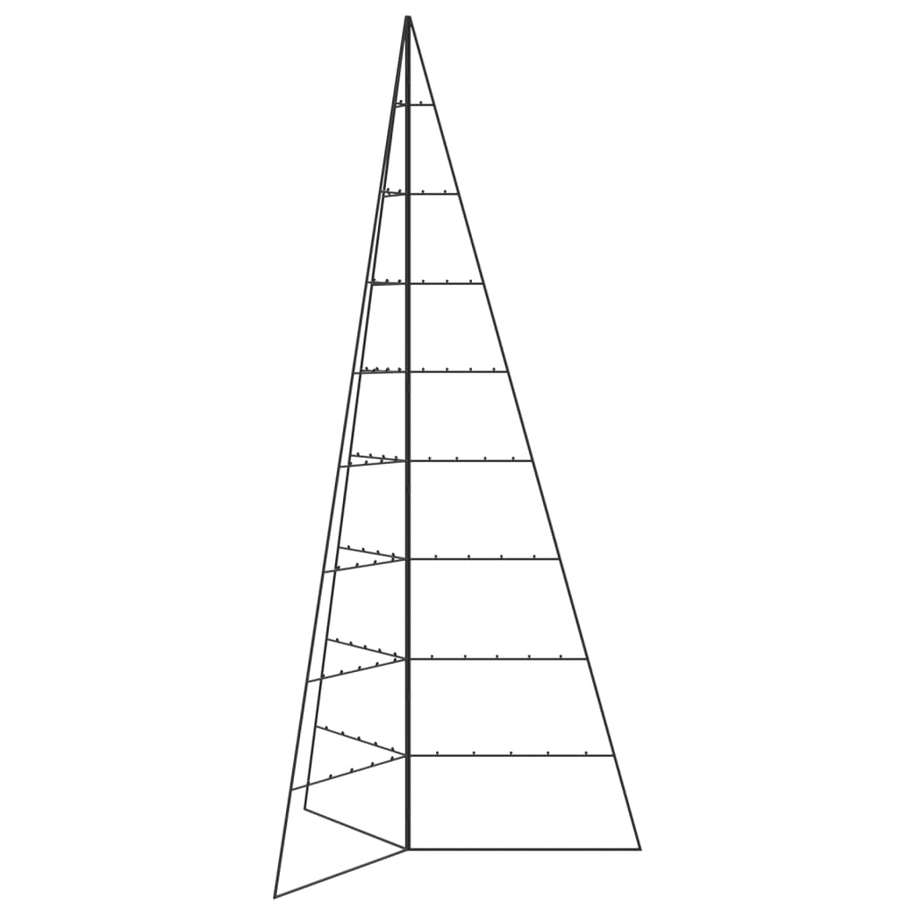 VidaXL Decorazione natalizia Albero di Natale 210 cm in metallo nero