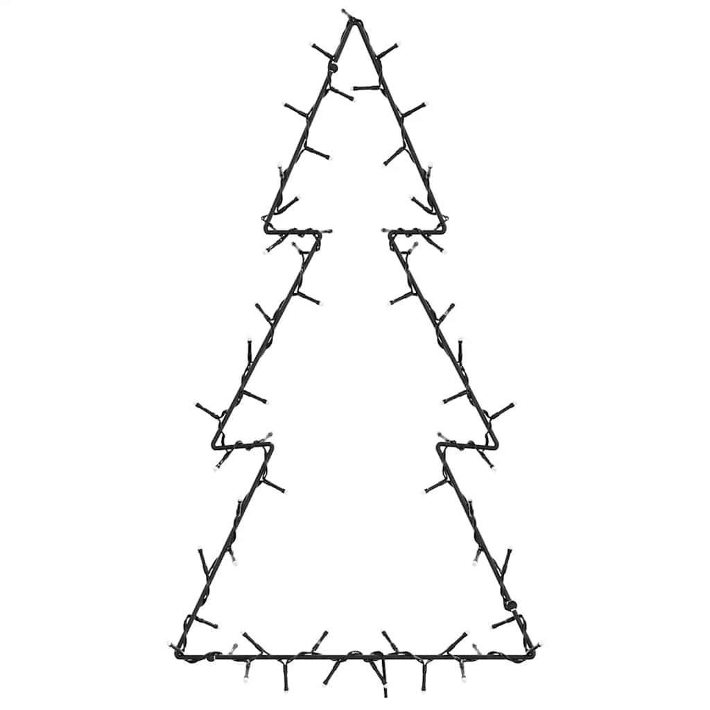 Vidaxl Iluminación navideña Silueta de árbol de Navidad 80 LED WHITE CALIENTE