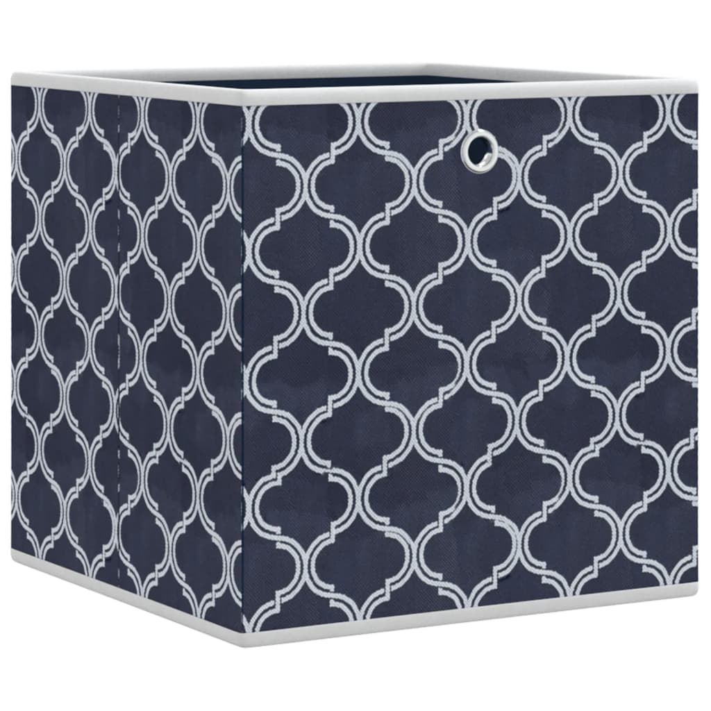 Scatole di archiviazione Vidaxl 4 pezzi pieghevole 32x32x32 cm tessuto di svantaggio blu blu
