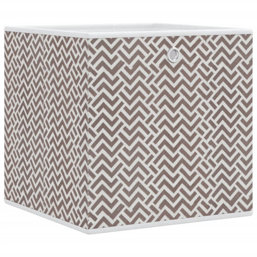 Cajas de almacenamiento de Vidaxl 4 PCS plegables 32x32x32 cm de tela no segura marrón