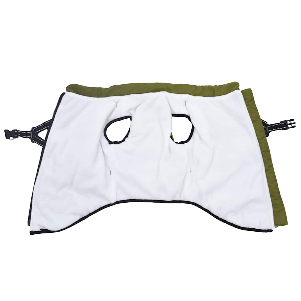 Vidaxl Dog coat with armor waterproof reflective army green 4XL