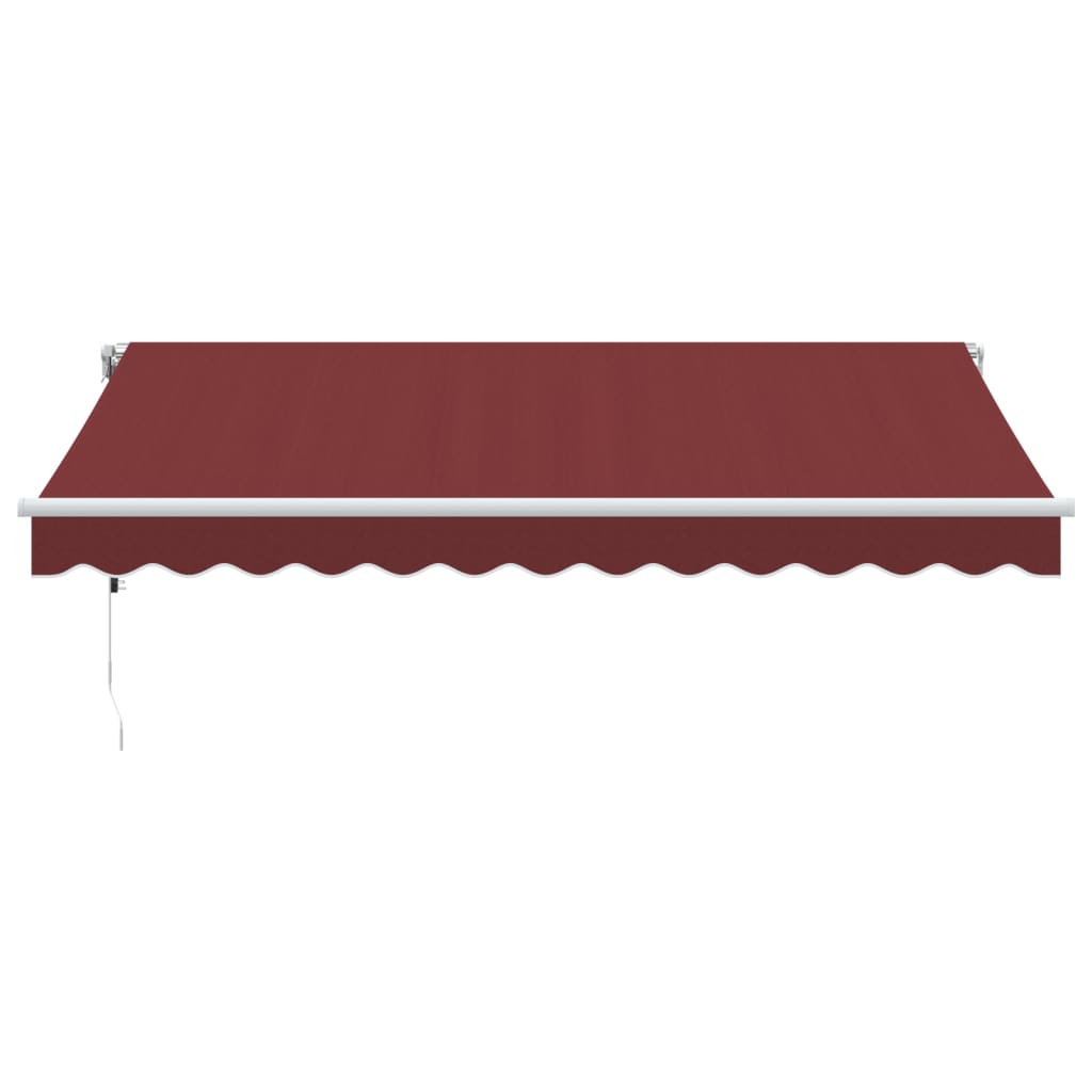 Toldo vidaxx extensible automáticamente 350x250 cm rojo burdeos