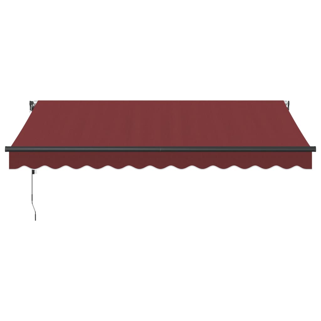 Toldo vidaxx extensible automáticamente 350x250 cm rojo burdeos