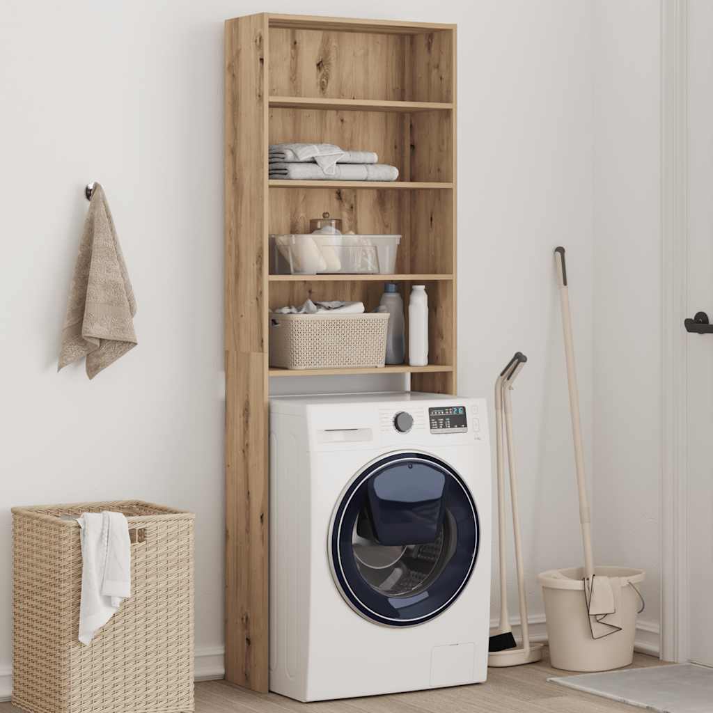 Vidaxl Washing Machine Cabinet 64x24x190 cm Colore di quercia artigianale