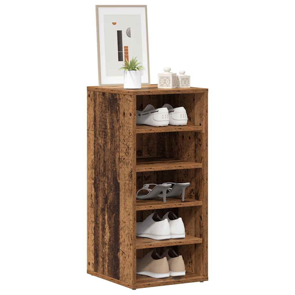 Gabinetes de zapatos Vidaxl 2 PCS 32x35x70 cm de madera procesada de madera vieja