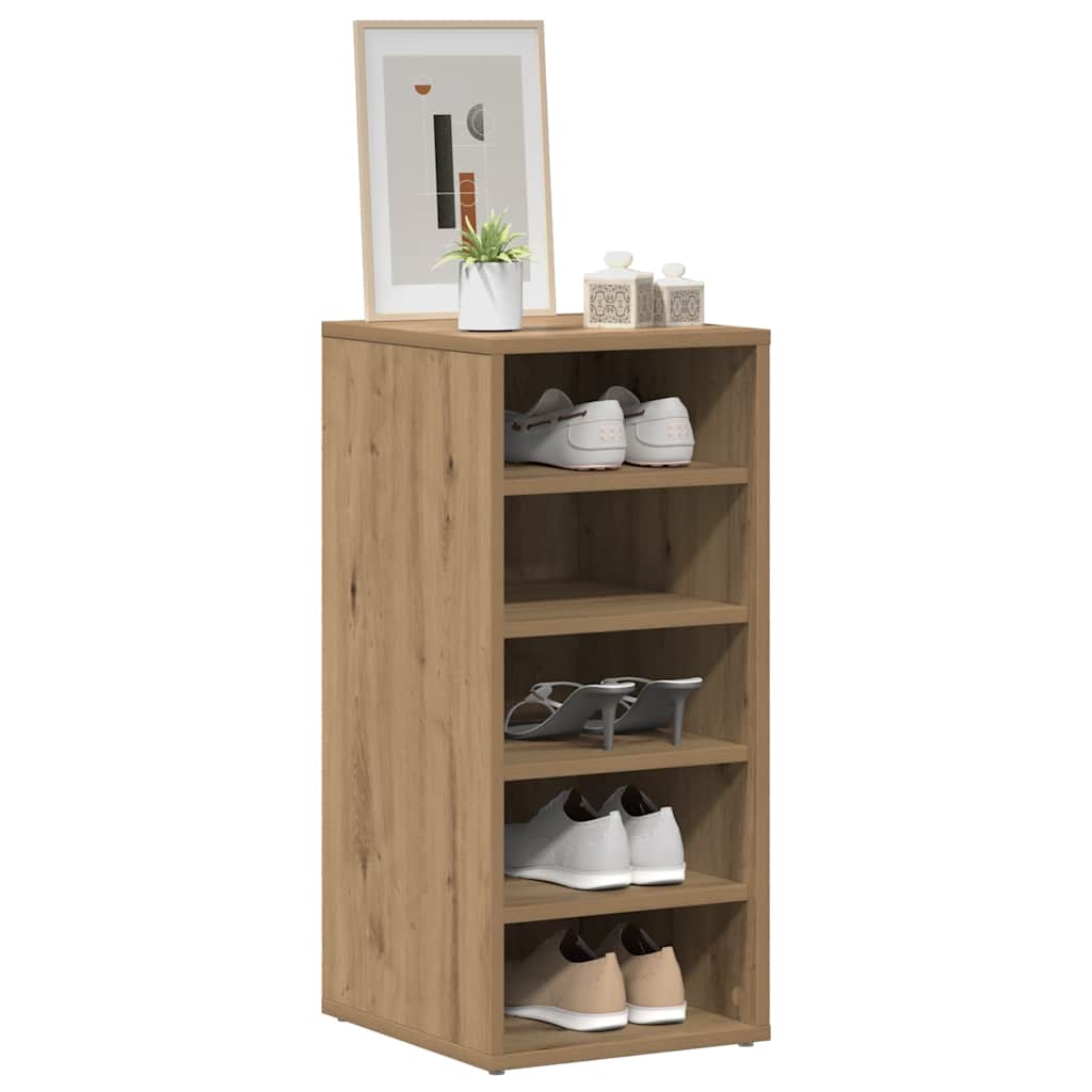 Gabinetes de zapatos Vidaxl 2 PCS 32x35x70 cm de roble artesanal procesado