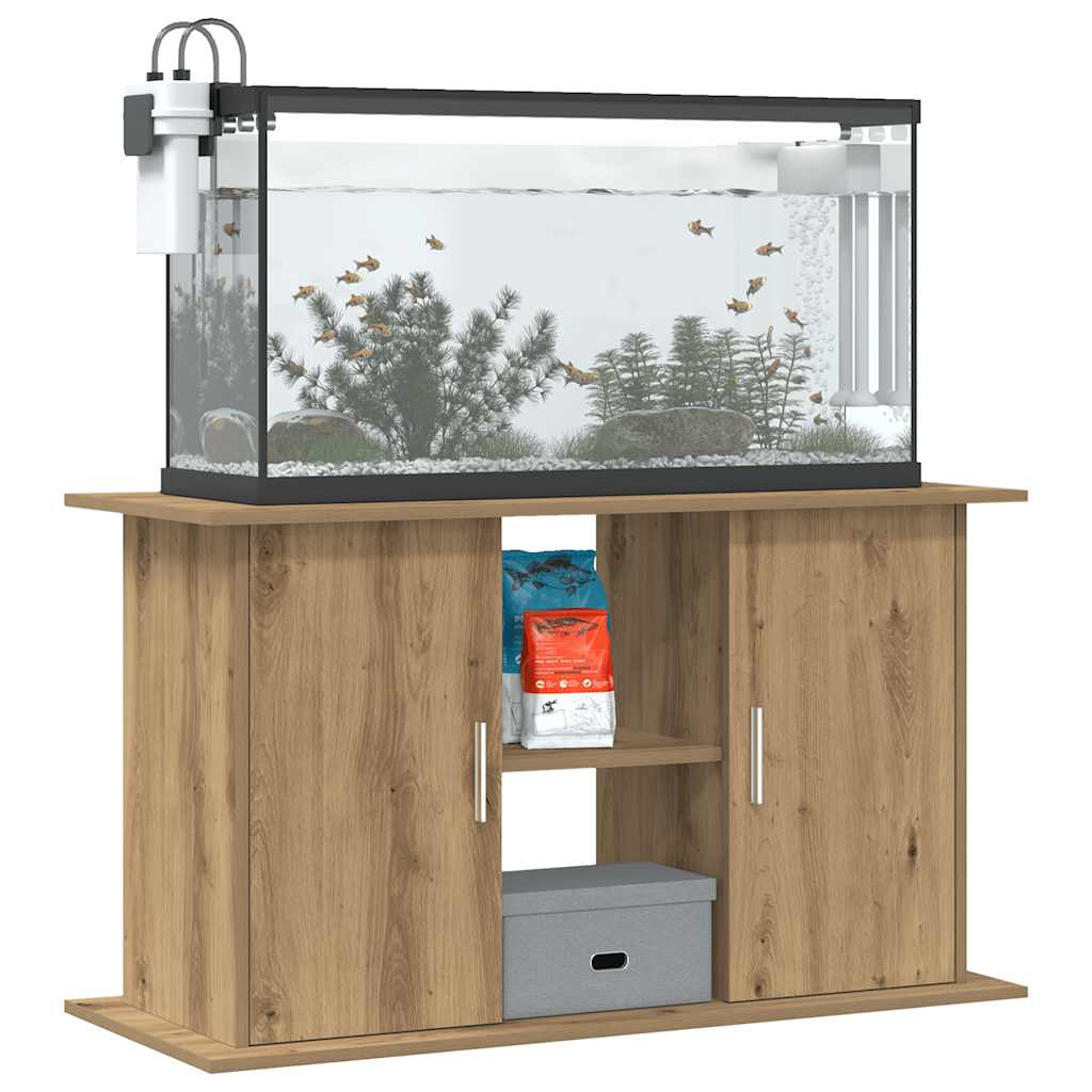 Vidaxx soporte para acuario roble artesanal 101x41x58 cm madera contrachapada