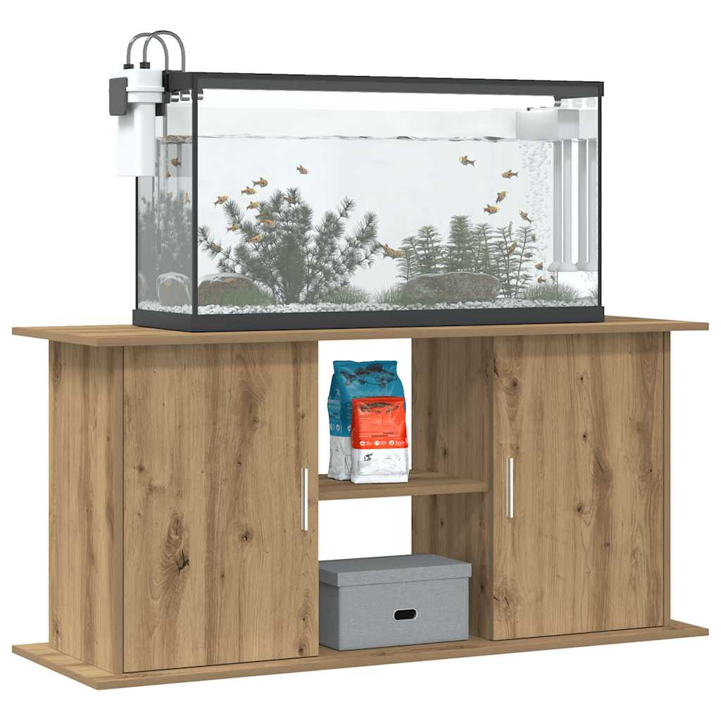 Vidaxl aquariumstandaard artisan eikenhout 121x41x58 cm bewerkt hout