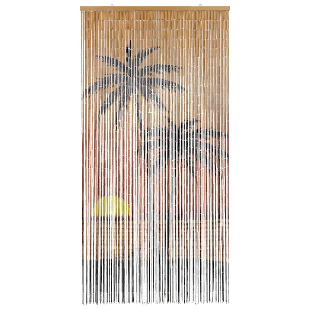 VidaXL cortina de insectos 100x220 cm estampado palmera bambú