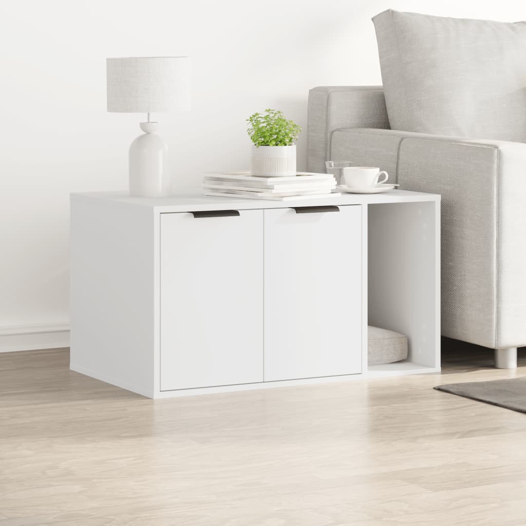 Vidaxl kattenbakkast 80x50x45 cm bewerkt hout wit