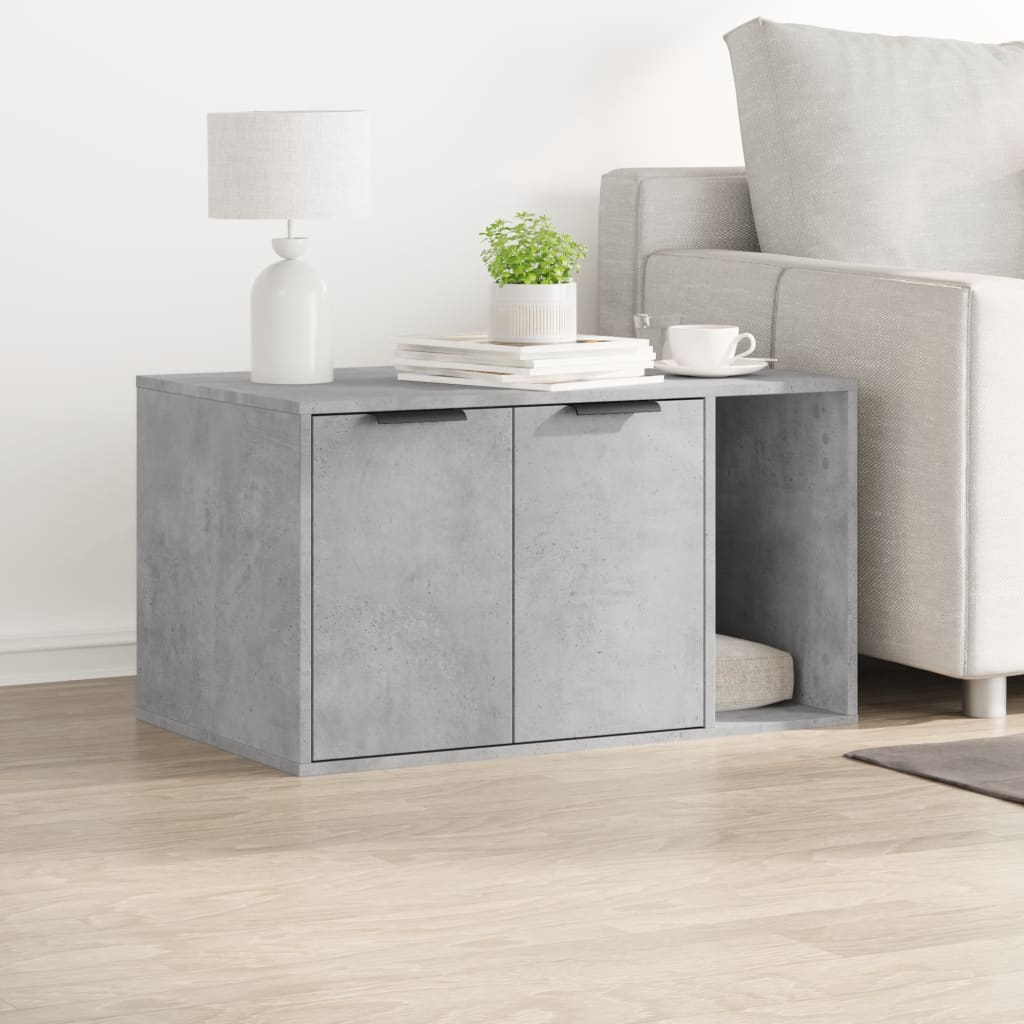 Cassetta lettiera per gatti Vidaxxl 80x50x45 cm legno composito cemento grigio