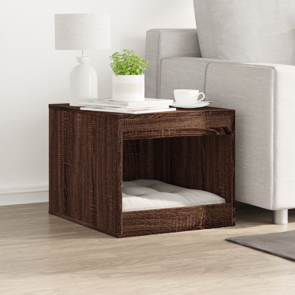 Vidaxl Kattenbakkast 47x59x42 cm de madera procesada de roble marrón