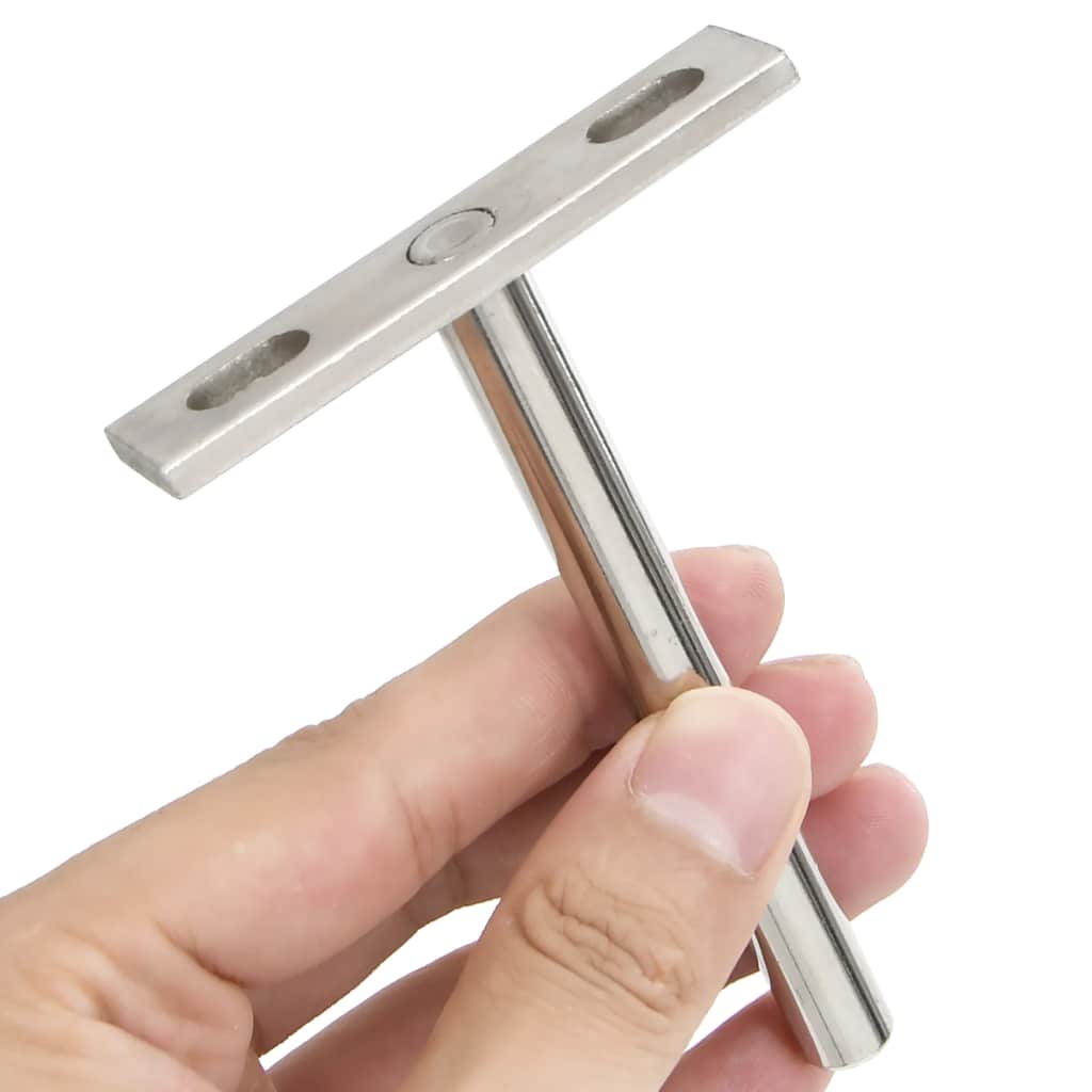 Vidaxl Carrier a tavola galleggiante 12st invisibile Ø10x100 mm di acciaio al carbonio