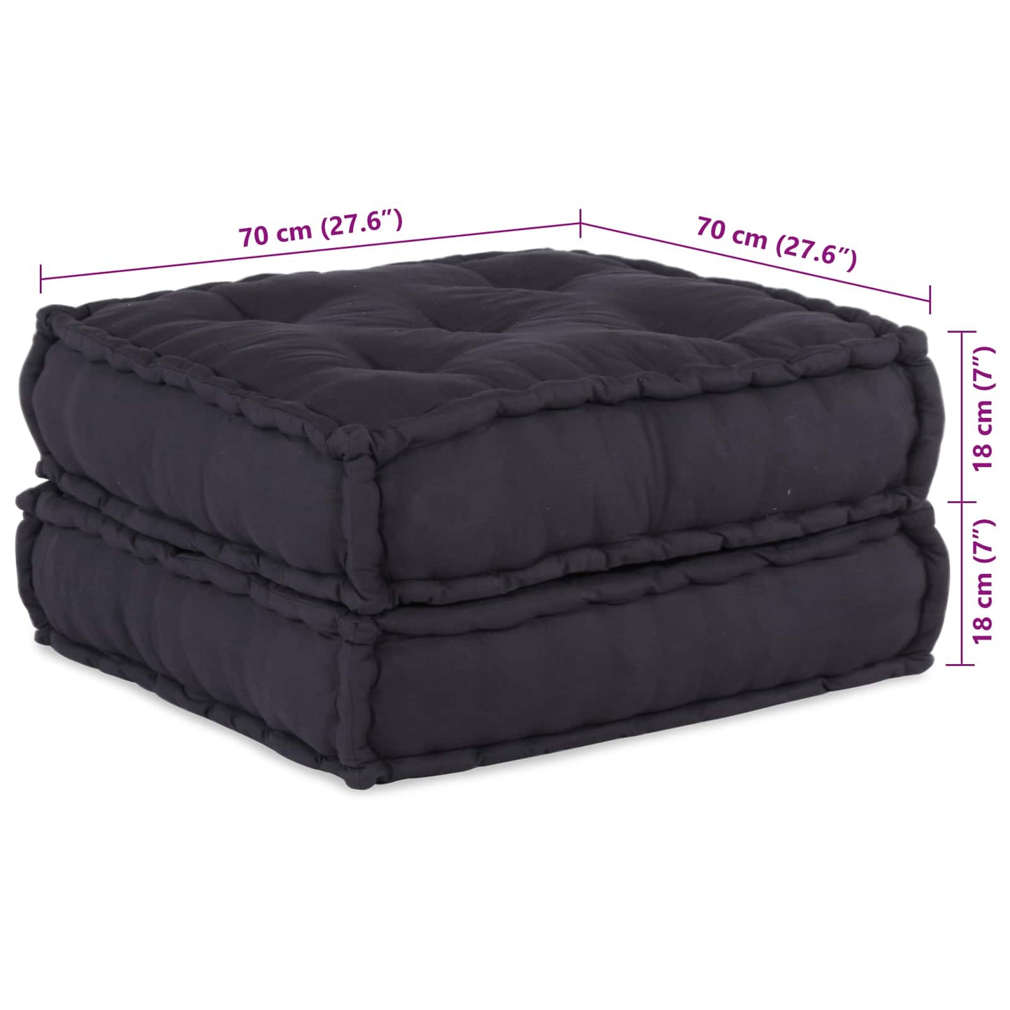 Divano componibile Vidaxl 2 pz tessuto antracite 140 x 70 x 36 cm