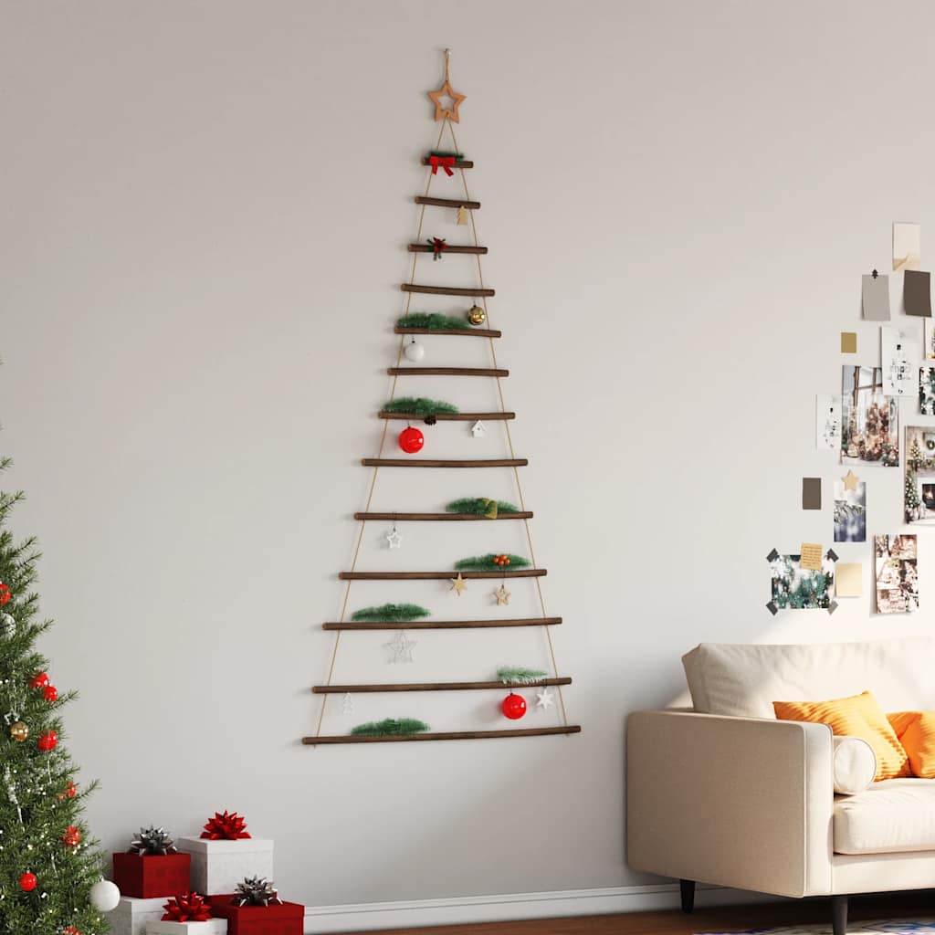VidaXL Albero di Natale da appendere con stella superiore 86x180 cm ramo naturale