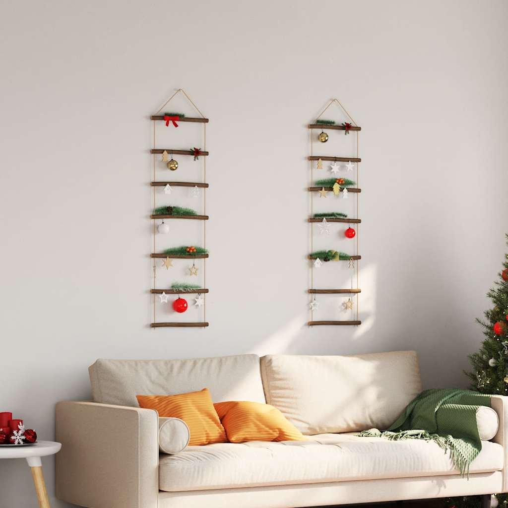 Vidaxl Decorazioni murali Ladder -Amaped 2 PC 30x100 cm Branch Naturel