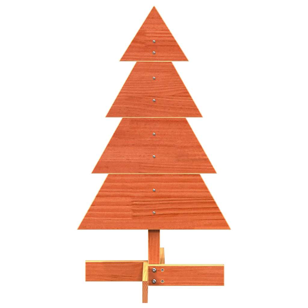 Vidaxl Decoración de Navidad Árbol de Navidad 80 cm Pino sólido Brown