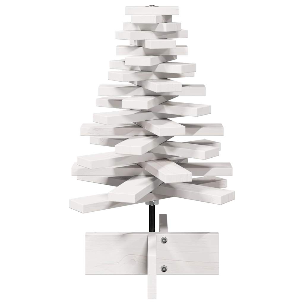 Vidaxl Decoración de Navidad Árbol de Navidad 60 cm Pino sólido White
