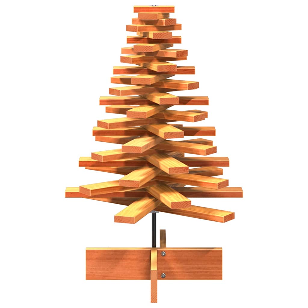 Vidaxl Decoración de Navidad Árbol de Navidad 80 cm Pino sólido Brown