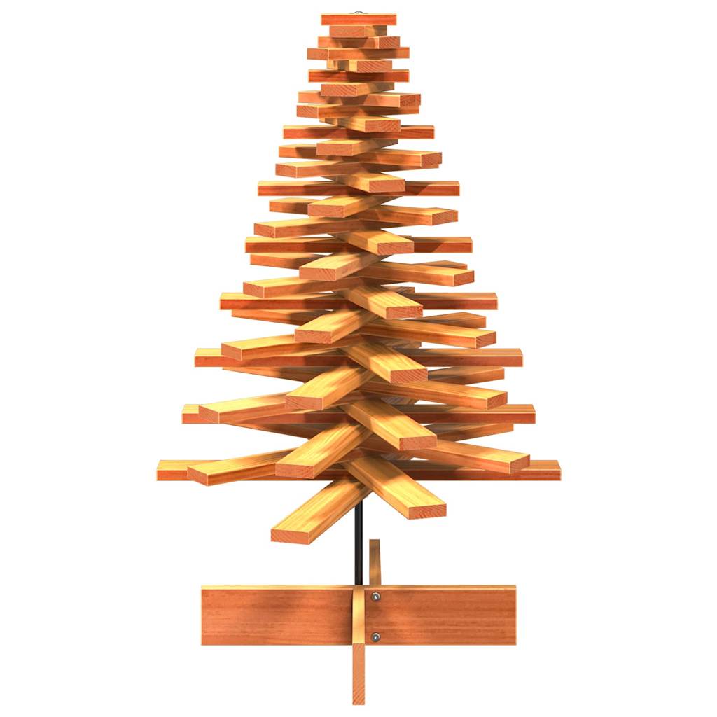 Vidaxx Decoración navideña Árbol de Navidad 100 cm madera maciza de pino, marrón lavado