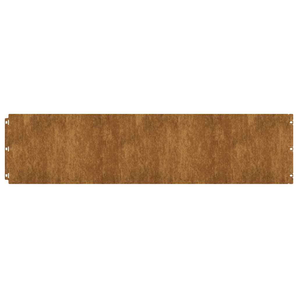 Bordes de hierba de Vidaxl 20 St 25x103 cm de acero meteorológico flexible