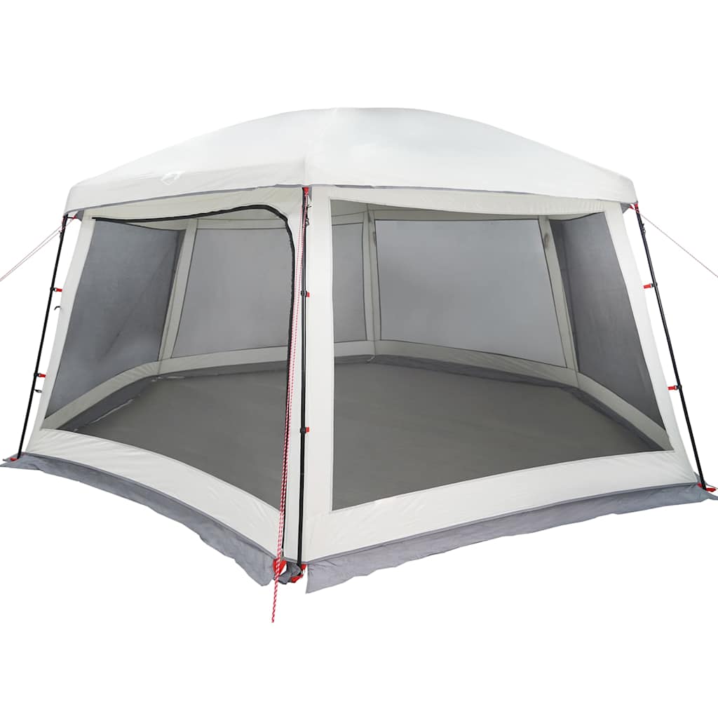 Tenda da piscina Vidaxx con pareti in rete esterne rimovibili 618x532 cm grigia