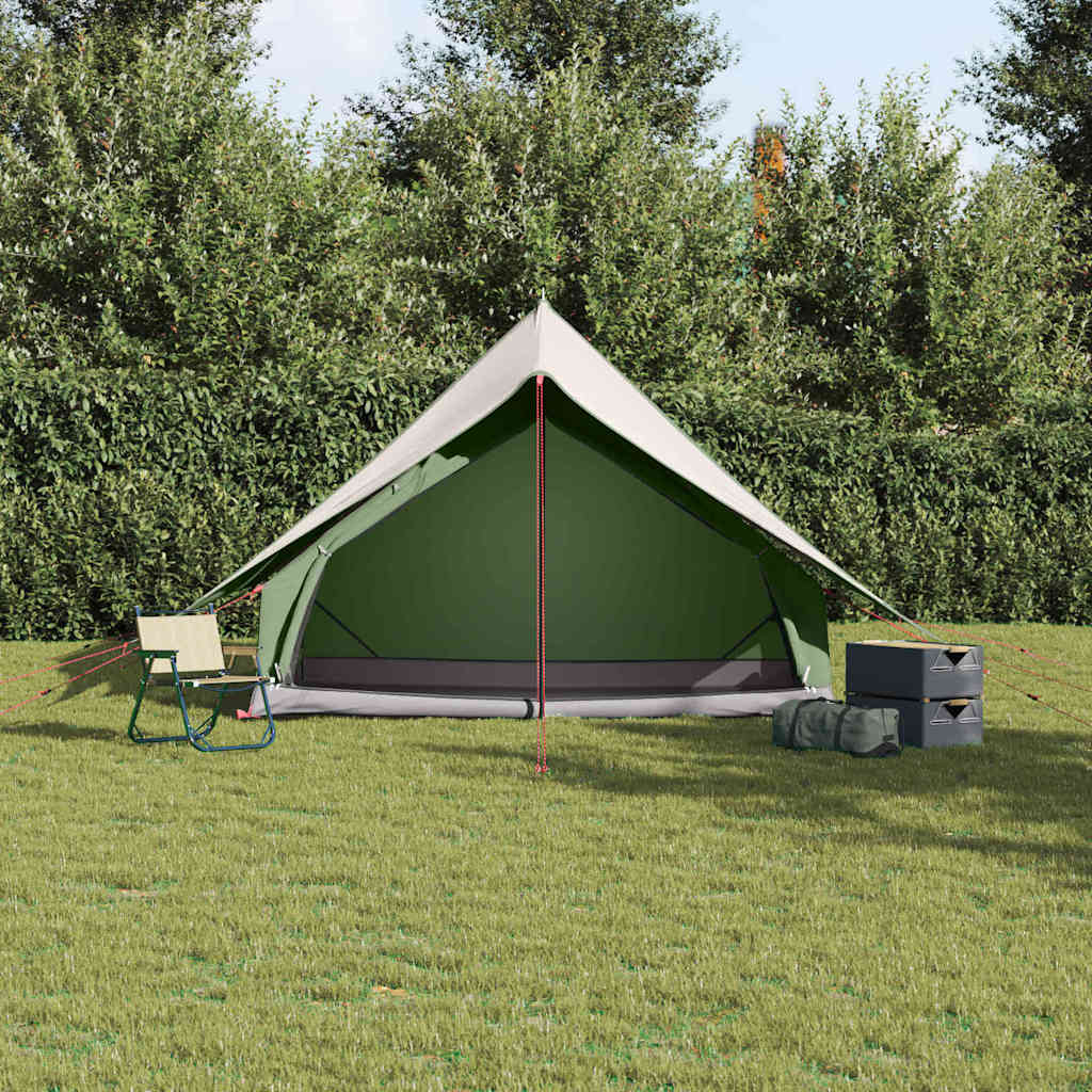 Vidaxl gezinstent met dak groen en wit 315 x 286 x 200 cm