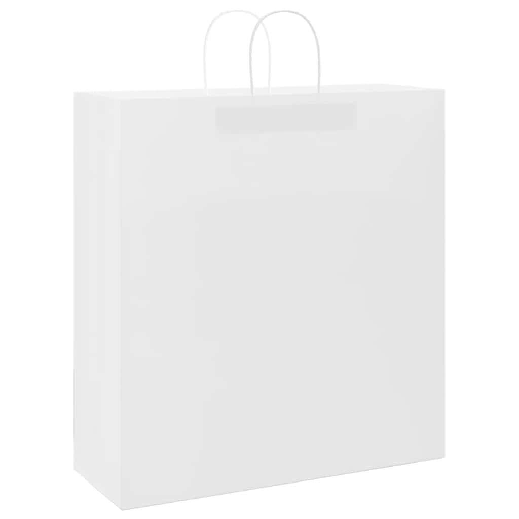 VidaXL bolsas de papel 250uds con asas 45x17x48 cm blanco