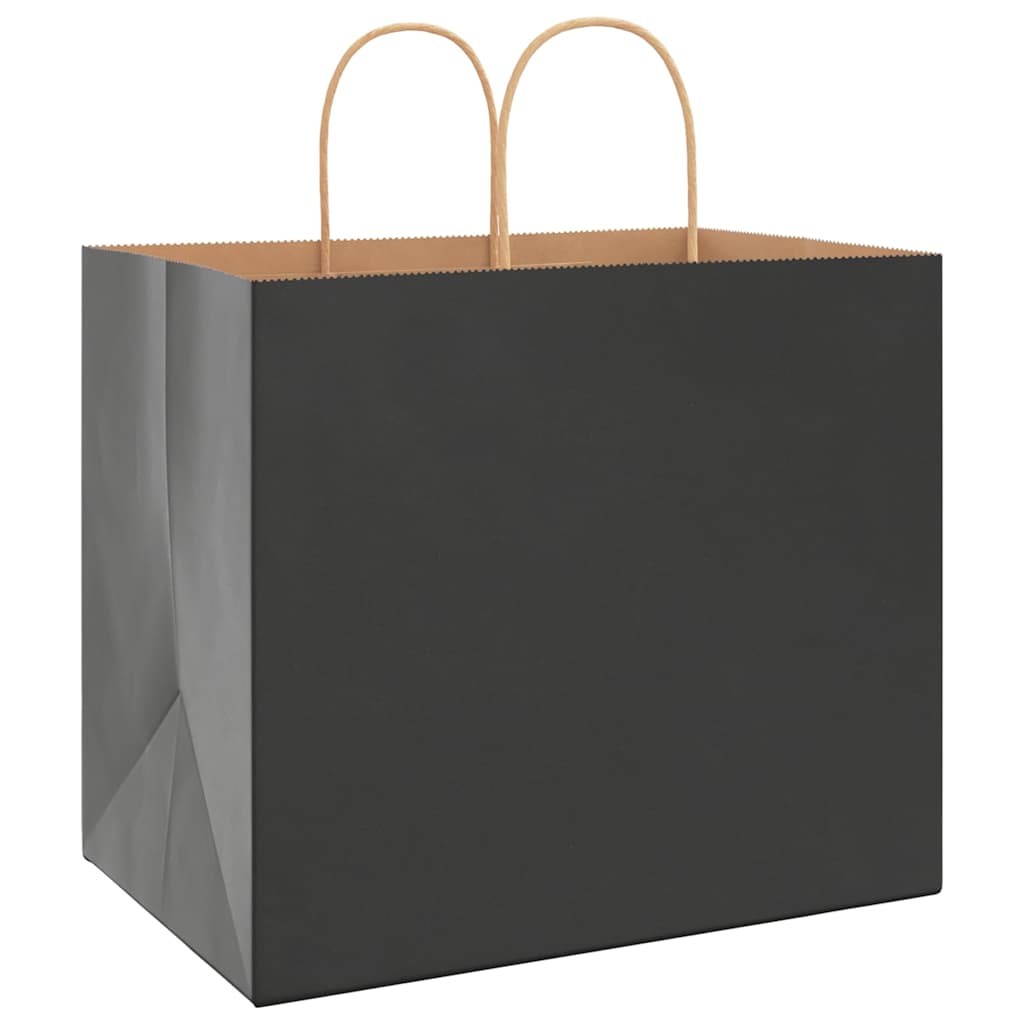 Sacchetti di carta VidaXL 250 pz con manici 32x22x28 cm neri