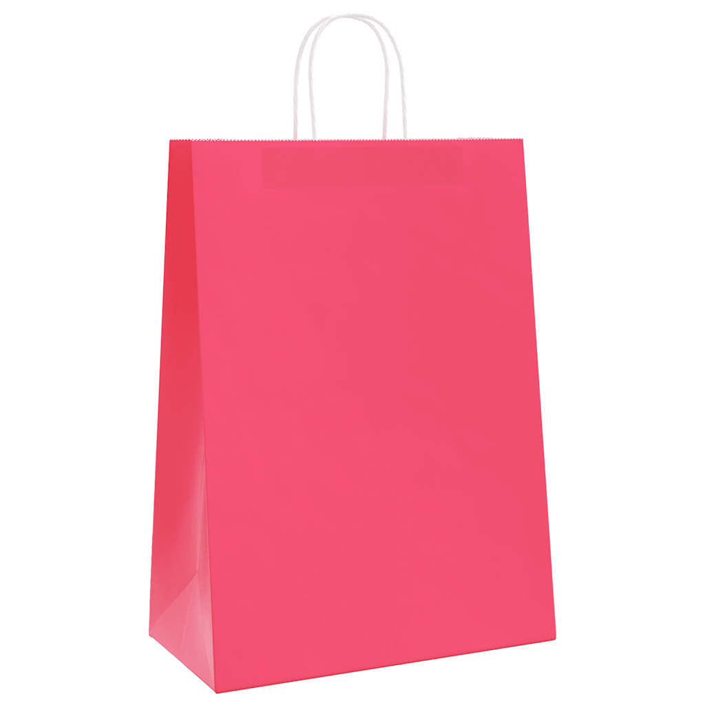 Sacchetti di carta VidaXL 50 pz con manici 32x17x44 cm rosa