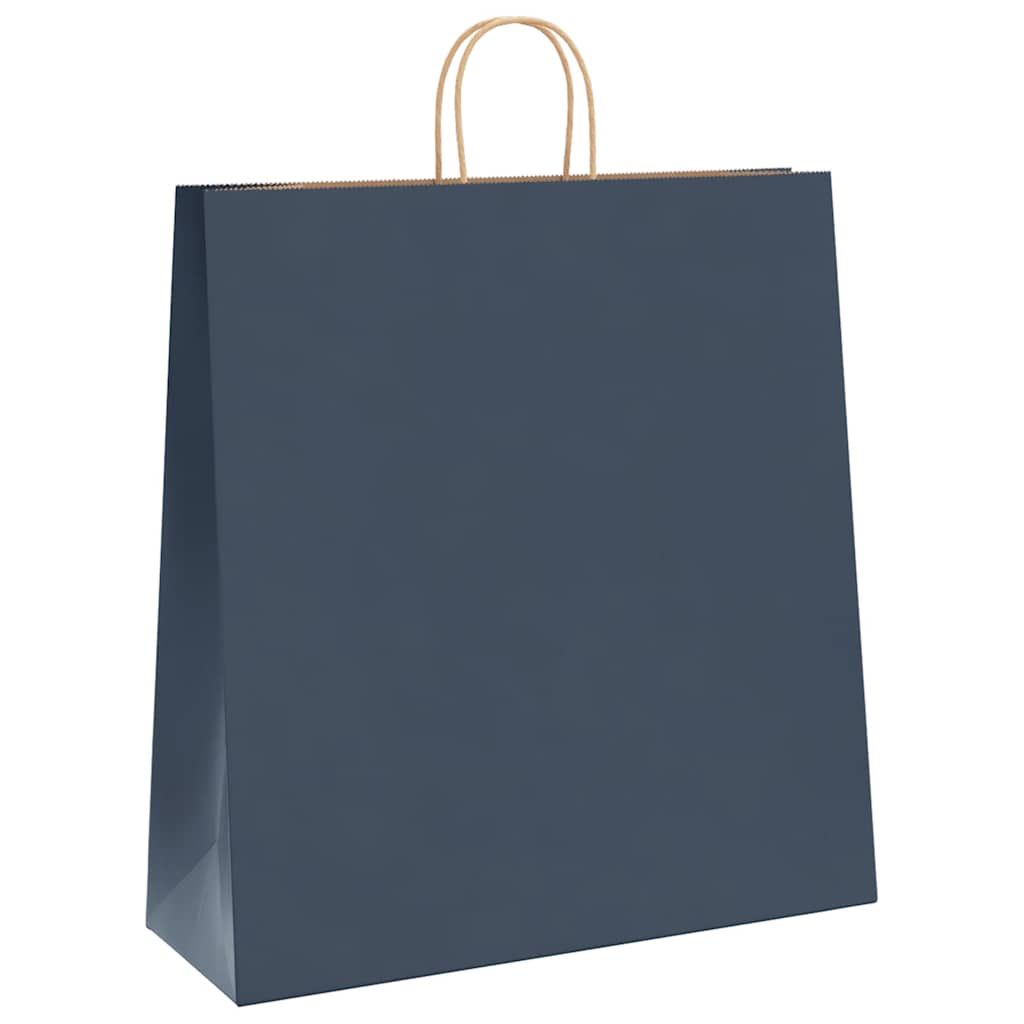 VidaXL bolsas de papel 250uds con asas 45x17x48 cm azul