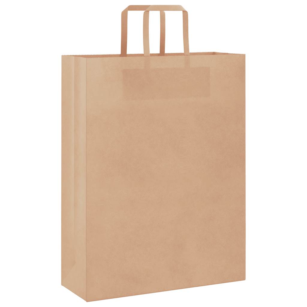VidaXL bolsas de papel 250uds con asas 32x12x42 cm marrón