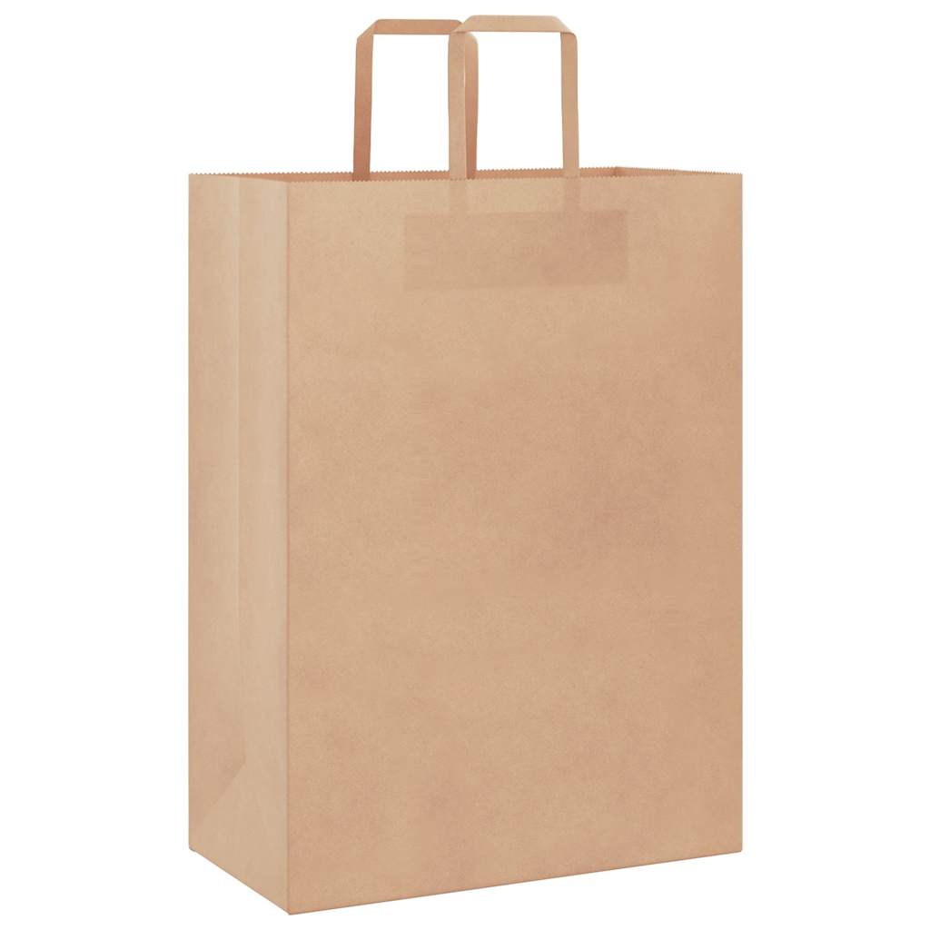 Vidaxxl bolsas de papel 250uds con asas 32x17x44 cm marrón