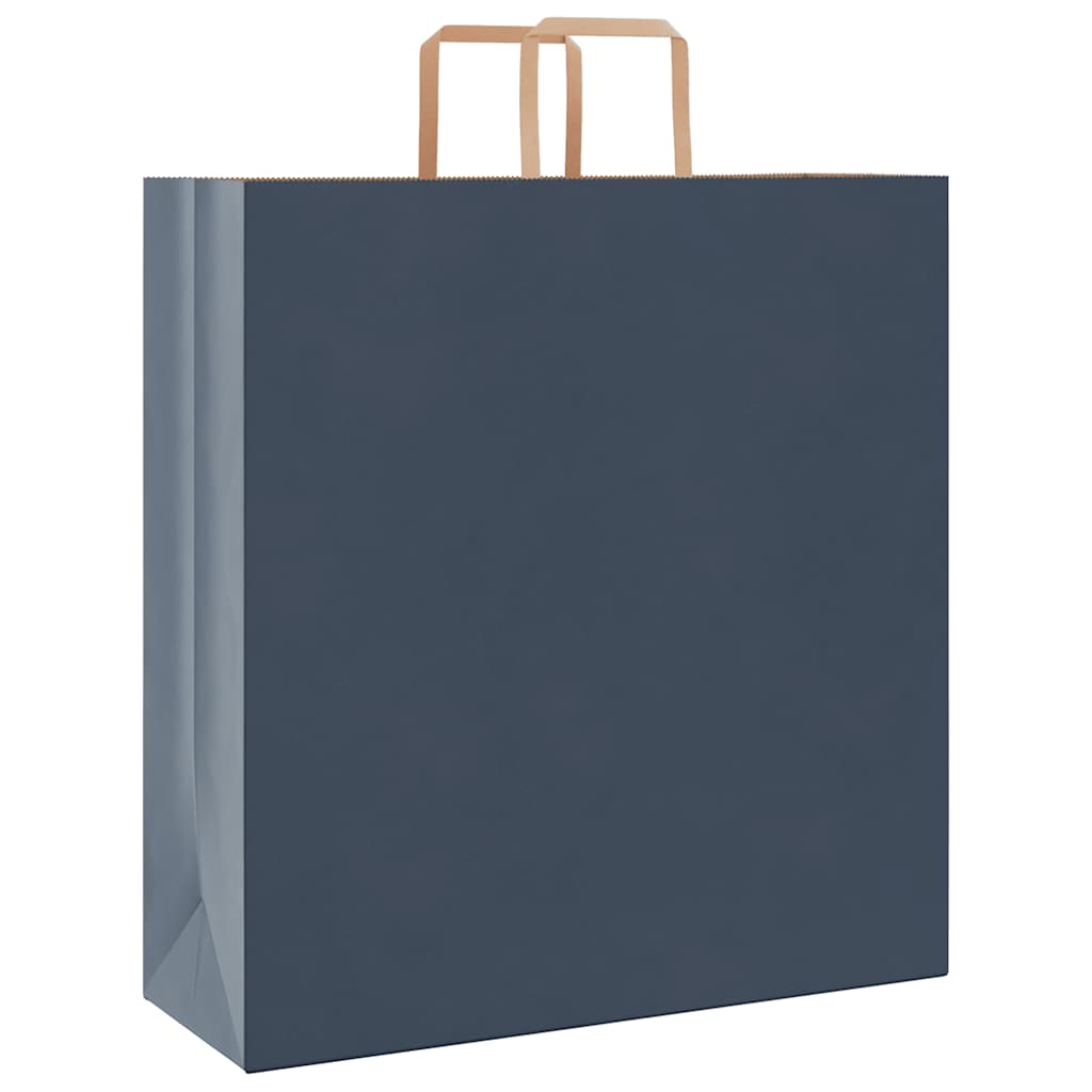 VidaXL bolsas de papel 250uds con asas 45x17x48 cm azul