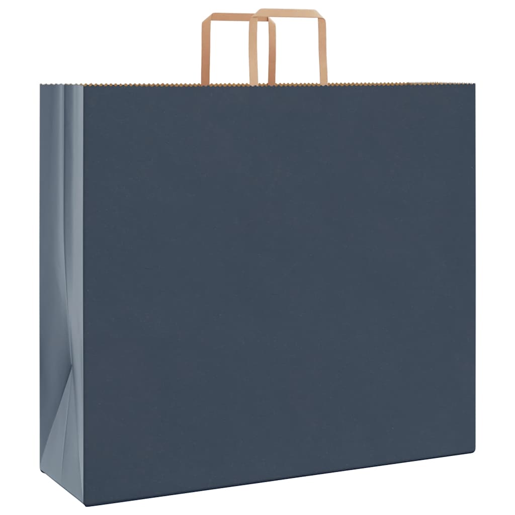 VidaXL bolsas de papel 250uds con asas 54x15x49 cm azul