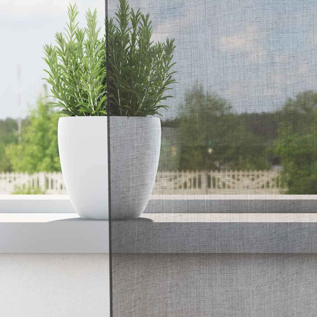 Tende Vidaxx voile con occhielli 2 pz 140x245 cm grigio scuro