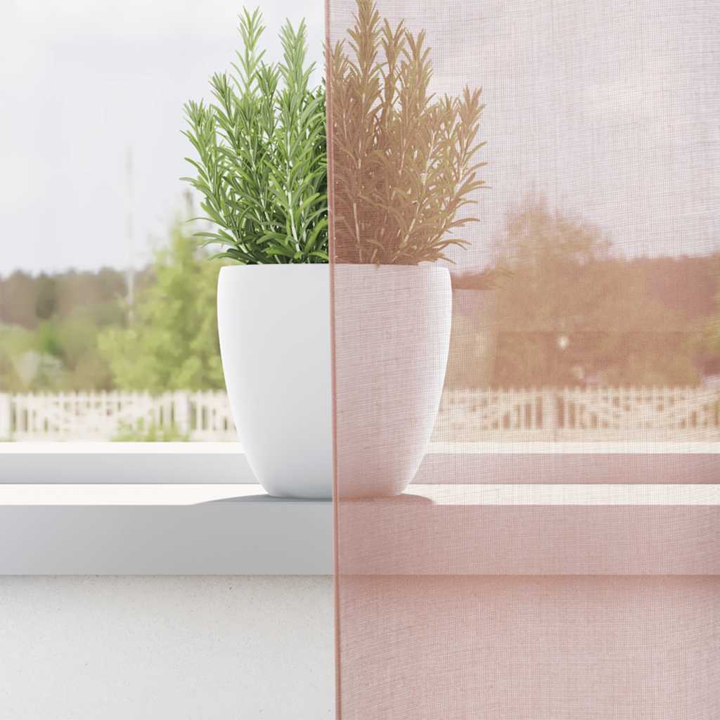 Tende Vidaxx voile con occhielli 2 pz 140x260 cm rosa