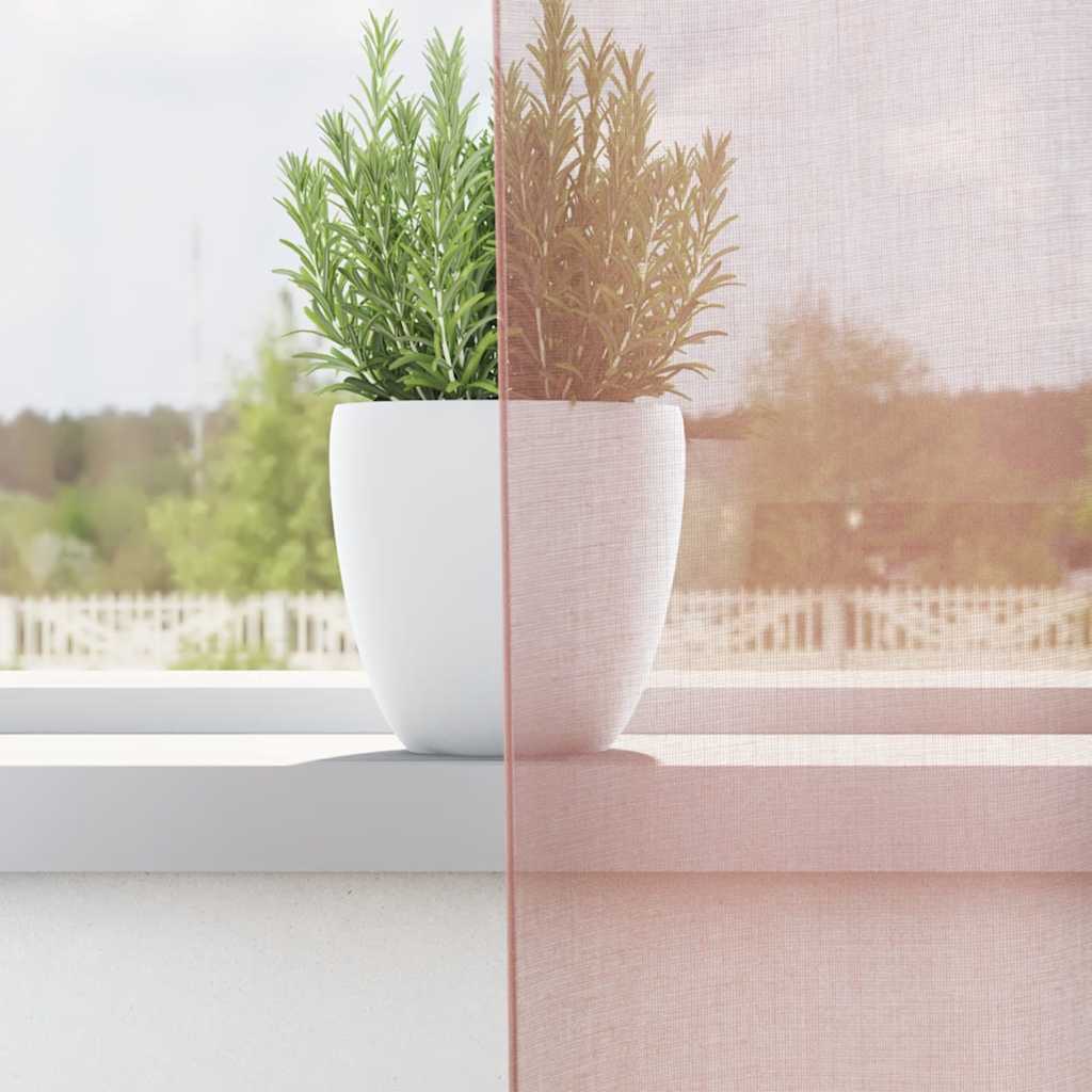 Tende Vidaxx voile con occhielli 2 pz 140x300 cm rosa
