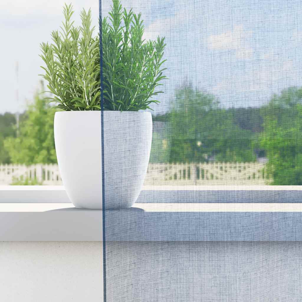 Vidaxl tende in voile con occhielli 2 pz blu reale